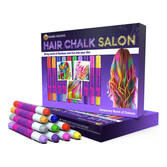 Conjunto De Giz De Cabelo Desire Deluxe De 10 Cores Para Men