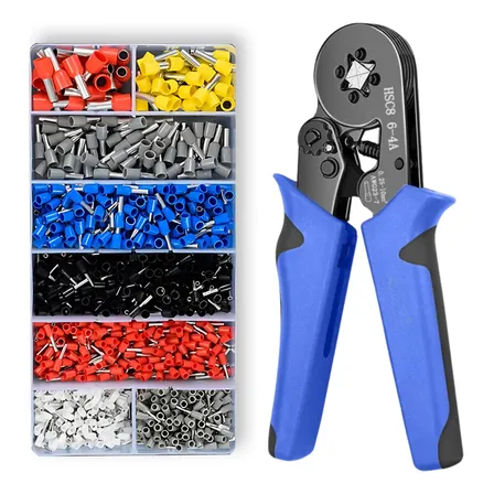 Kit Alicate Crimpar Prensa Terminal Tubular 1200 Terminais
