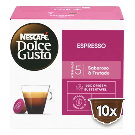Cápsulas Nescafé Dolce Gusto Café Espresso Curto 10 Unid