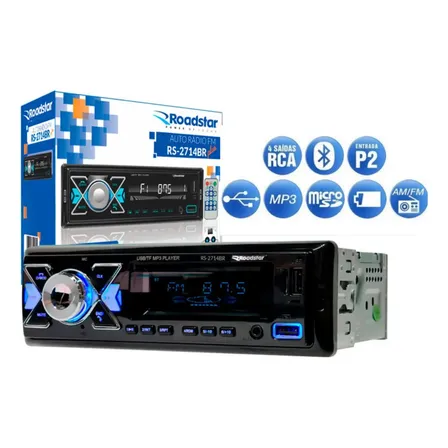 Rádio Roadstar Rs-2714br Plus Bluetooth 4x50w Rms Automotivo