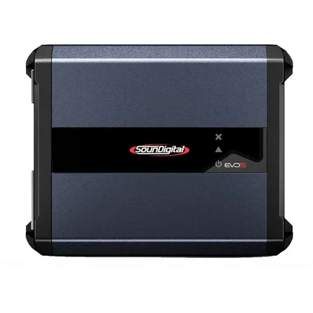 Módulo Amplificador Soundigital 1600.1 Evo 5.0 Classe D 1 Ohm 1 Canal - Sd 1600w Rms 1c Potência Som Automotivo Carro Moto Suv Sd1600.1 1600.1 Sd1600.1d 1600.1-1 Evo5 Preto