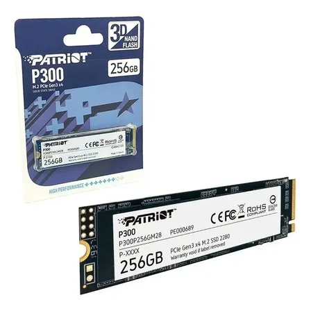 SSD Patriot 256GB P300 M.2 NVMe PCIe Gen3x4 Interno Preto