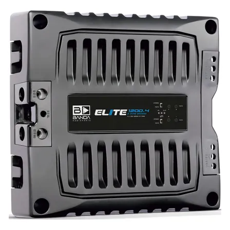 Módulo Amplificador Banda Elite 1200.4 1200w Rms 4 Canais 1 Ohm Preto