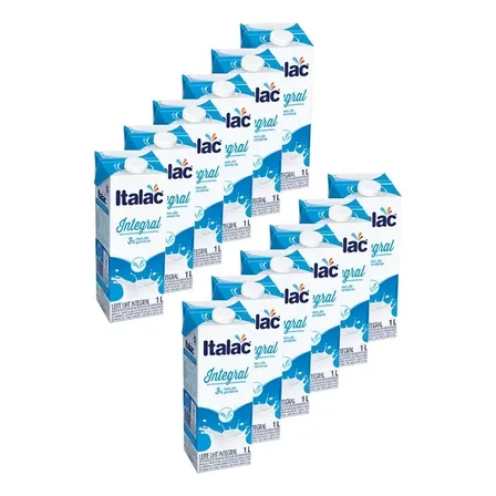 Leites Uht Italac Integral 1l Pack Com 12 Unidades