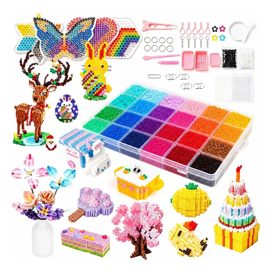Kit Hama Beads 2.6mm 14000 Peças Para Bijuteria Criativa