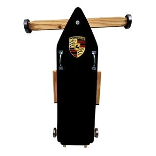 Carrinho De Rolimã Madeira Profissional Brinquedo Porsche Cl