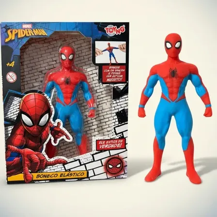 Homem Aranha Boneco Elástico Estica Vingadores Marvel Spider