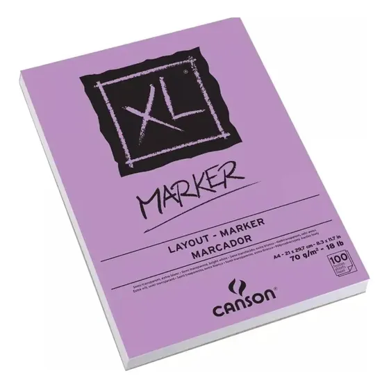 Bloco Papel Xl Marker A4 70g 100 Folhas - Canson