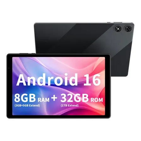 Pritom Tablet 10.1 Android 16 8+32gb With Case Cinza-escuro