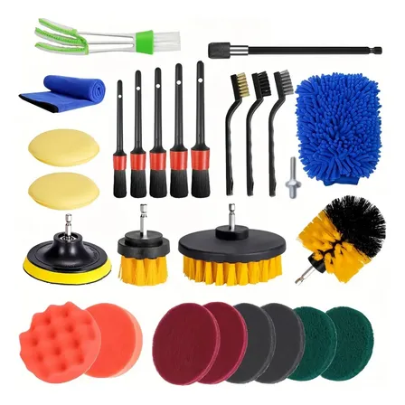 Kit 27 Escovas Rotativas Limpeza Parafusadeir E Furadeira