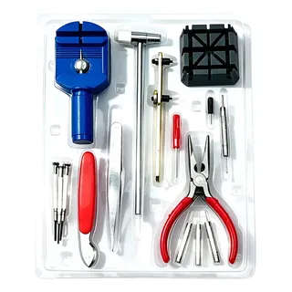 Kit 16 Peças Ferramentas Relojoeiro Para Reparos De Reló