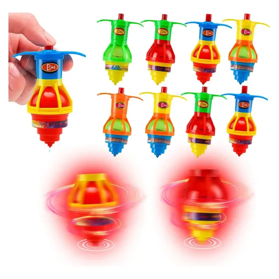20 Peças De Pião Led Infantil Festa Brinquedo