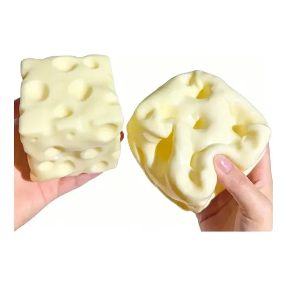 Squishy Queijo Com Vaselina Antiestresse 2 Peças Presente-