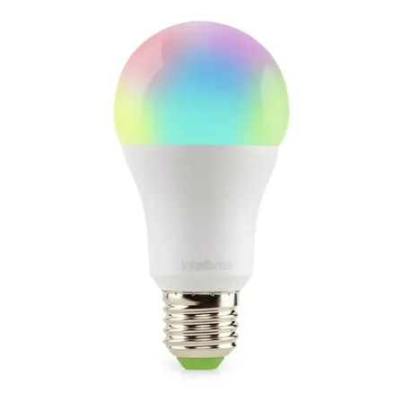 Lâmpada Smart Inteligente Com Alexa Wi-fi Ews 410 Intelbras Rgb 127/220v Multicolor
