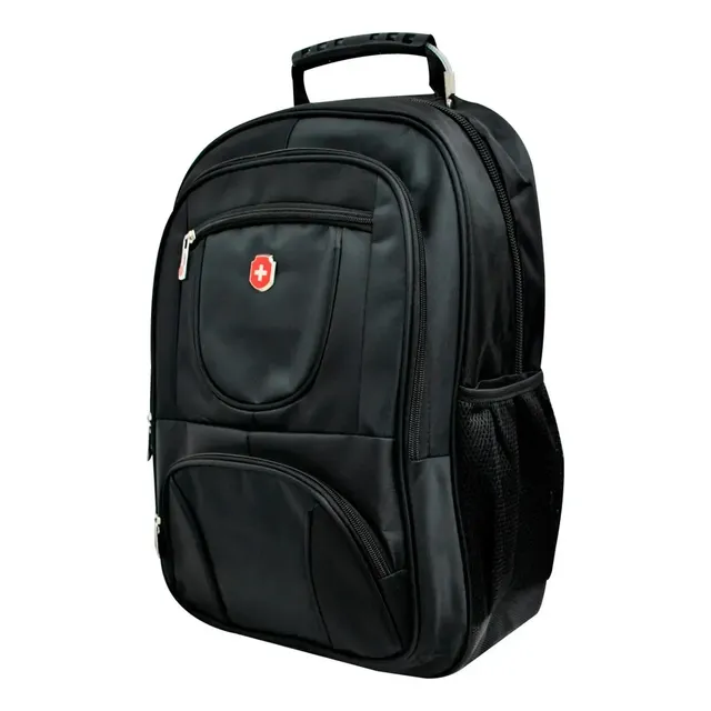 Mochila Masculina E Feminina Executiva Swissland Ys28043 Com Compartimento Para Notebook Preta Yin's Preto Liso