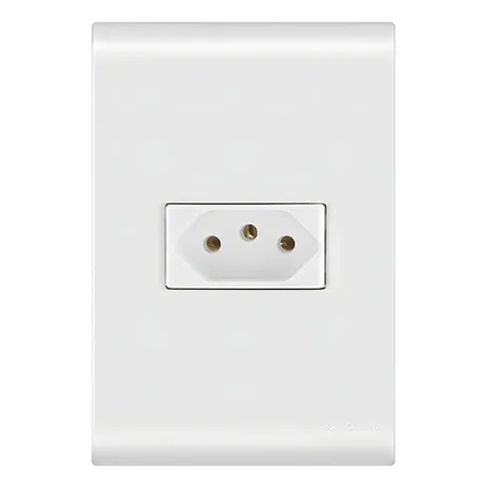 Tomada 2p+t 20a/250v Com Placa 4x2 Tramontina Liz Branco