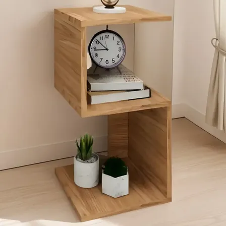 Mesa De Cabeceira Nicho De Mdp Mesinha Quarto Sala Decoração Brovália Marrom