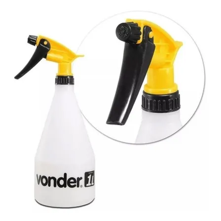 Pulverizador Borrifador Manual Spray 1 Litro Pu 010 Vonder Limpeza Branco