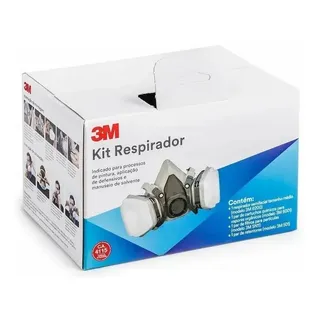 3M 6200 respirador mascara com 1 par de cartuchos químicos para vapores orgânicos