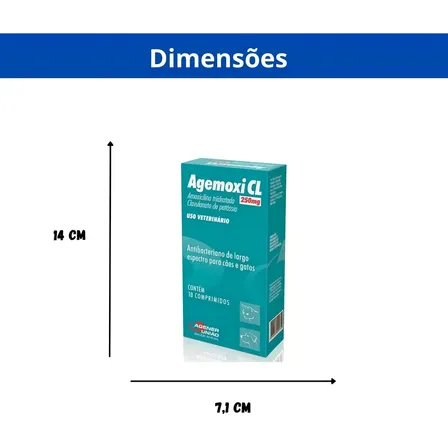 Agemoxi CL 250mg 10 Comprimidos Agener União