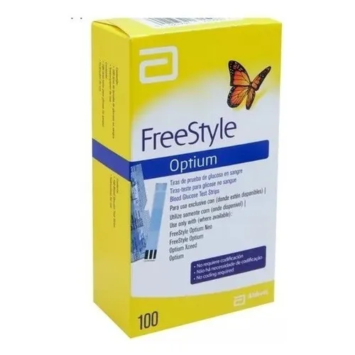Tiras Glicemia Freestyle Optium 100 Unidades Compatível Neo Xceed