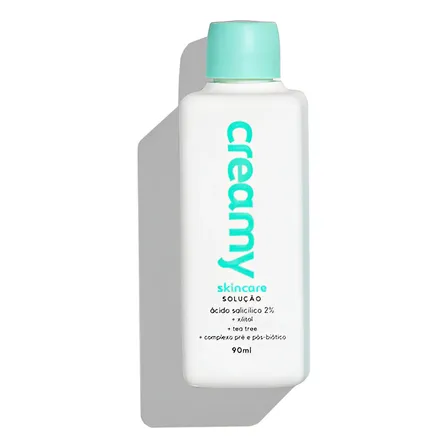 Creamy Skincare Ácido Salicílico 90ml | Tônico Antioleosidade, Rápida Absorção, Diminui O Brilho Excessivo, Diminui Os Cravos | Peles Mistas, Oleosas, Noturno E Diurno Mista Dia/noite
