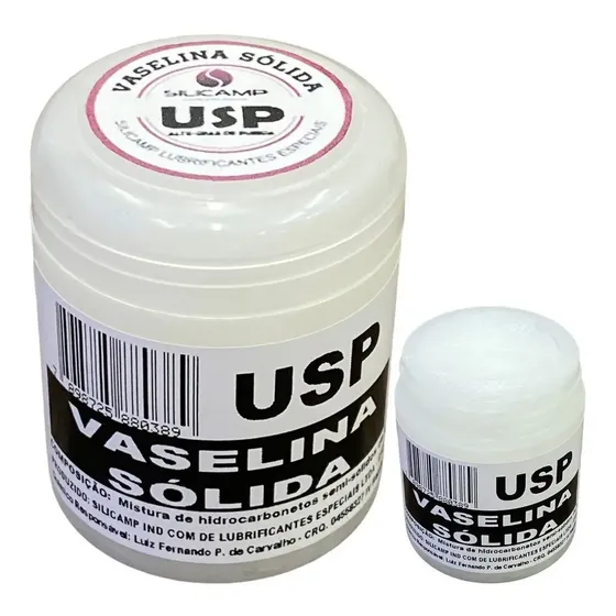 Vaselina Solida Farmacêutica Usp Pura Sem Cheiro Branca 100g Neutra