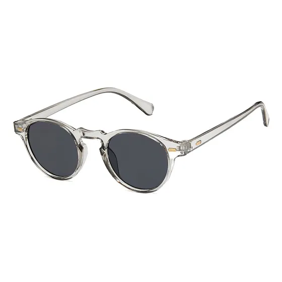 Óculos De Sol Bulier Modas Gregory, Cor Transparente Armação De Acetato, Lente De Policarbonato Haste De Acetato