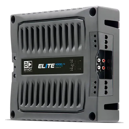 Módulo Amplificador Banda Elite 4000.4 Wrms 2 Ohms 4 Canais Bridge 4 Ohms Cinza