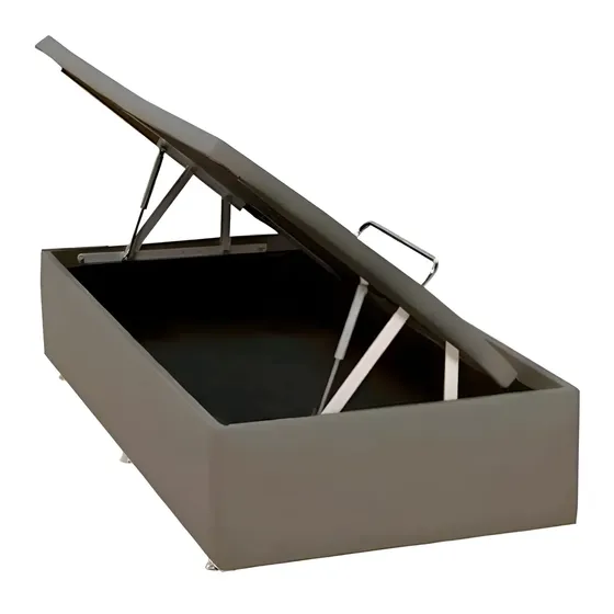 Base Baú Solteiro Ortobom Physical Napa Bege 88x188 cm