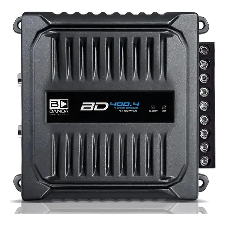 Modulo Amplificador Banda Bd 400.4 400x4 Mono Estéreo Bd400 Cor Preto