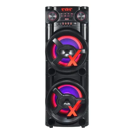 Caixa Torre de Som Amplificada 1900w Led Duplo Woofer 12 polegadas Amvox Aca 1900 New X
