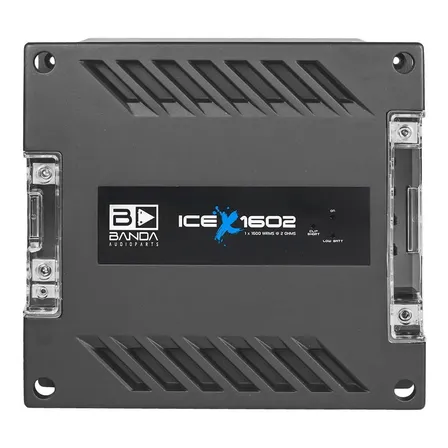 Amplificador Banda Ice X 1602 1600w 1 Canal Carro Preto