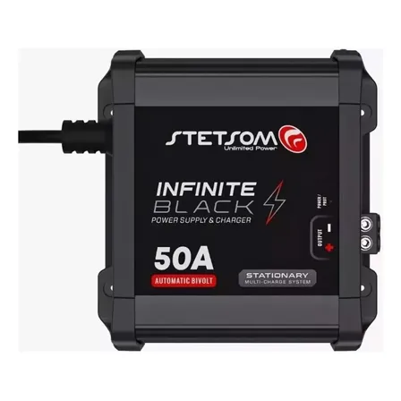 Fonte Automotiva Stetsom Infinite Black 50a Para Som Carro E Carregador De Bateria Preto