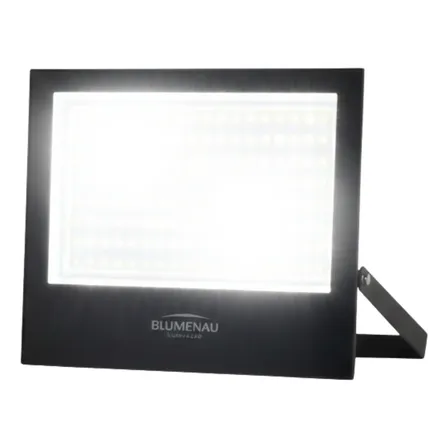 Refletor Led 150w Blumenau Branco Frio 6500k Ip66 Resistente Sol E Chuva 127/220v Preto