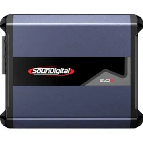Módulo Amplificador SounDigital 800.1 EVO 5 Classe D 1 Canal 4 Ohms - 800W RMS Potência Som Automotivo Audiofrequência Digital Carro Moto Caminhonete SUV 800.1-4 SD 800 WRMS SD800.1 SD800.1-4 EVO5