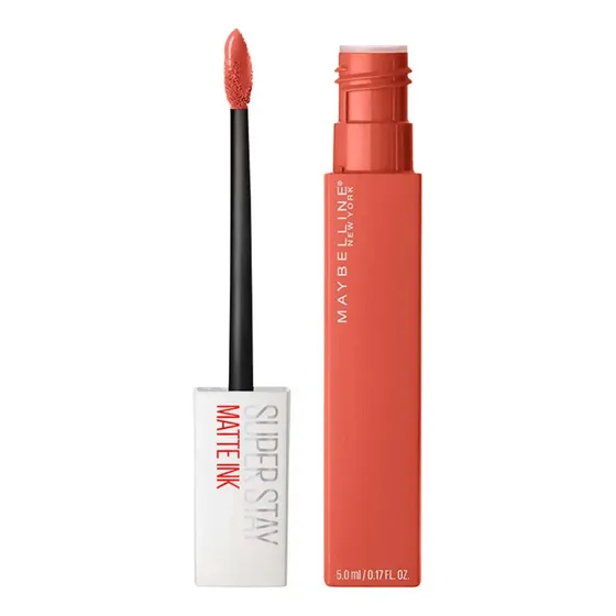 Batom Líquido Matte Longa Duração 16H Não Transfere Cor Intensa Acabamento Matte Confortável Aplicador Preciso Cor 70 Amazonian Nude Amarronzado SuperStay Matte Ink Maybelline NY 5ml