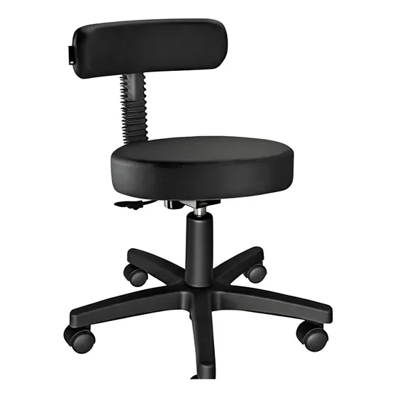 Cadeira Mocho Ergonômica Mocho Encosto Slim Preta Giratória Scarparo