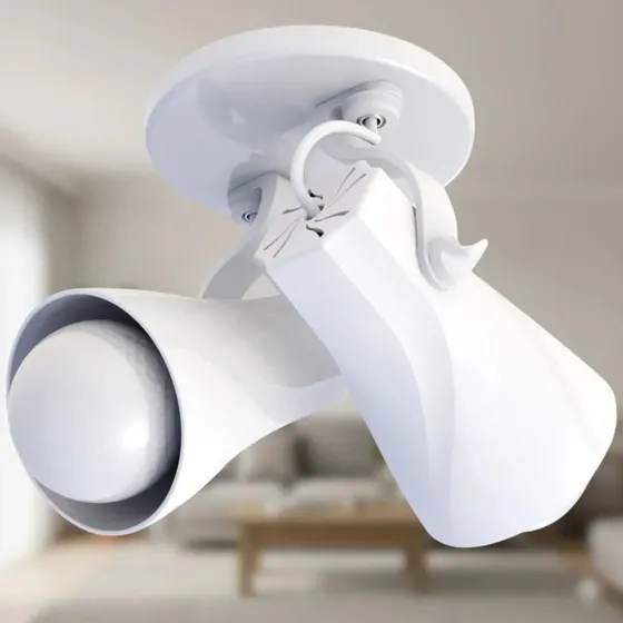 Spot Aletado 2 Lâmpadas Branco Duplo E-27 Startec