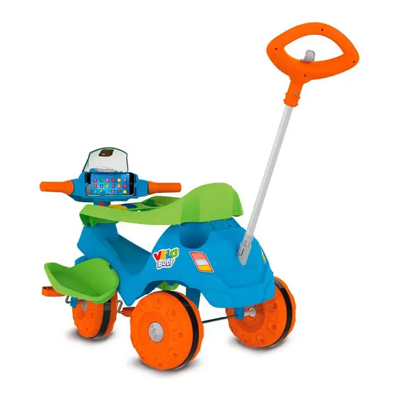 Triciclo Velobaby Passeio & Pedal Azul Bandeirante Azul