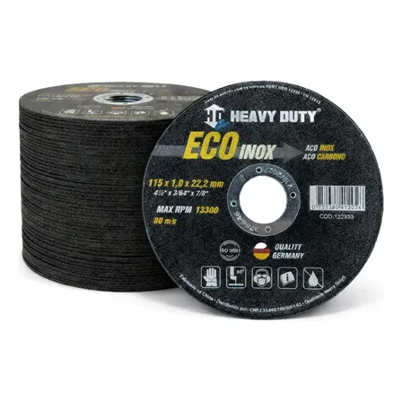 Kit 50 Discos De Corte Aço Inox 4.1/2 115mm Heavy Duty