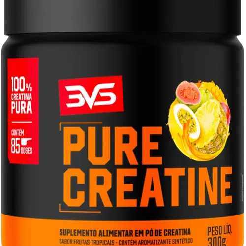 Creatina Monohidratada Sabor Frutas Tropicais - 300g - 3VS Nutrition