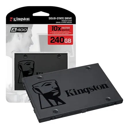 Hd Ssd 240gb Sata 3.0 Kingston A400 500mb/s Gravação 350mb/s Preto