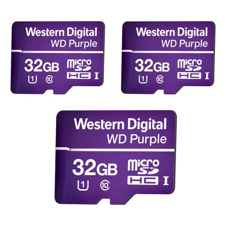 KIT 3X Cartão Micro Sd 32gb 16tbw Intelbras Alto Desempenho