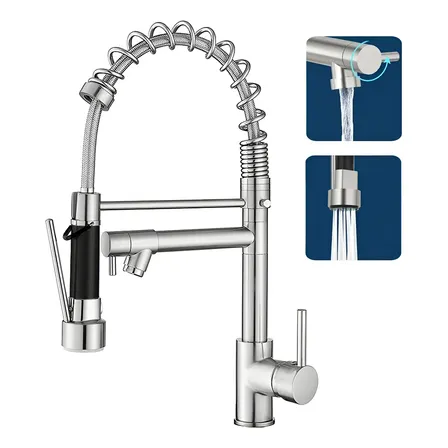 Torneira Gourmet Cozinha Monocomando Acabamento Brilhante Cor Prata Yesop Y-095