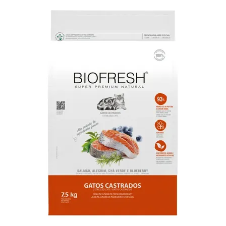 Hercosul Biofresh Super Premium Gato Castrado Salmão Gato Adulto Sec