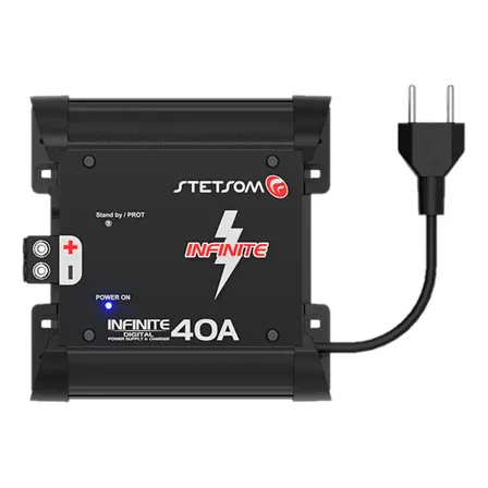 Fonte Automotiva Stetsom 40-a Amperes Bivolt Digital Cor Preto