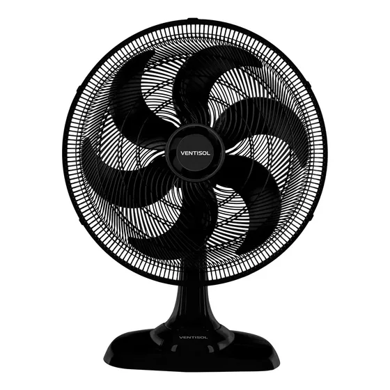 Ventilador De Mesa Ventisol Turbo 6 50cm, 6 Pás, 3 Velocidade 127 V 50 Cm Preto 127v Cinza Plástico