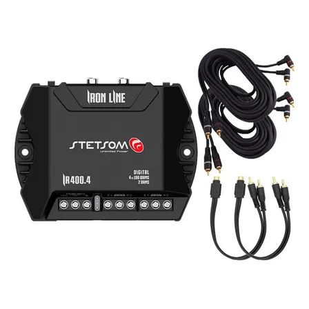 Módulo Stetsom Amplificador Iron Line 400.4 + Kit Instalação
