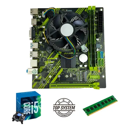 Kit Intel I5 4570 4ª Geração Mãe H81 8gb Ddr3 Preto Socket 1150